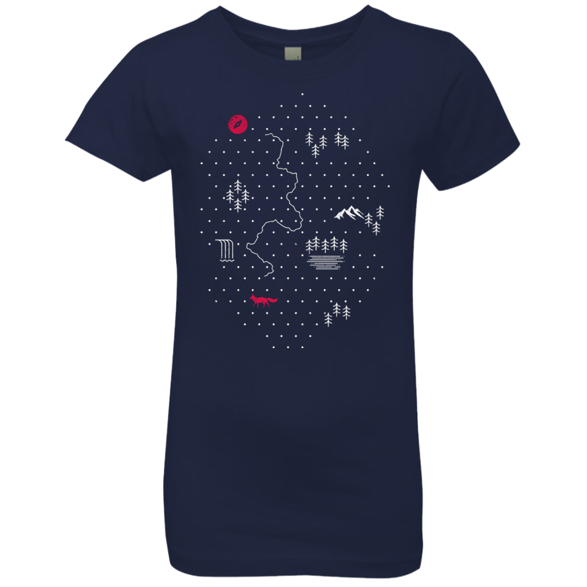 T-Shirts Midnight Navy / YXS Map of Nature Girls Premium T-Shirt