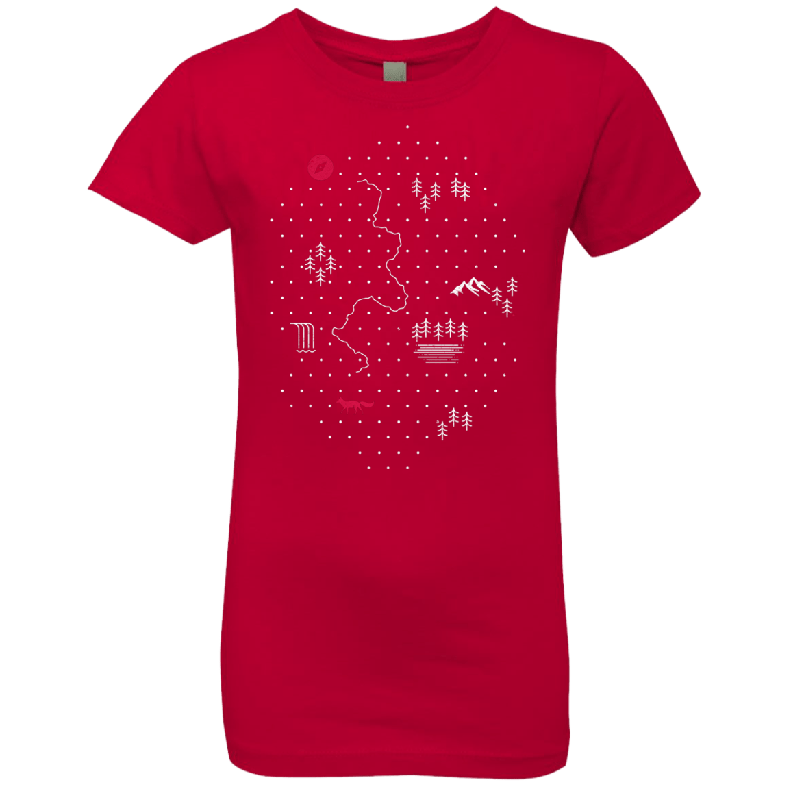 T-Shirts Red / YXS Map of Nature Girls Premium T-Shirt