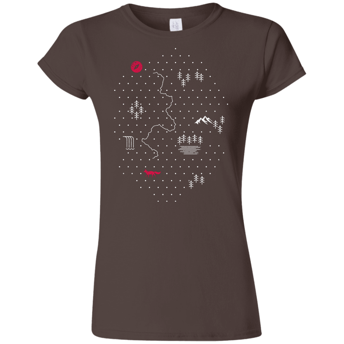 T-Shirts Dark Chocolate / S Map of Nature Junior Slimmer-Fit T-Shirt