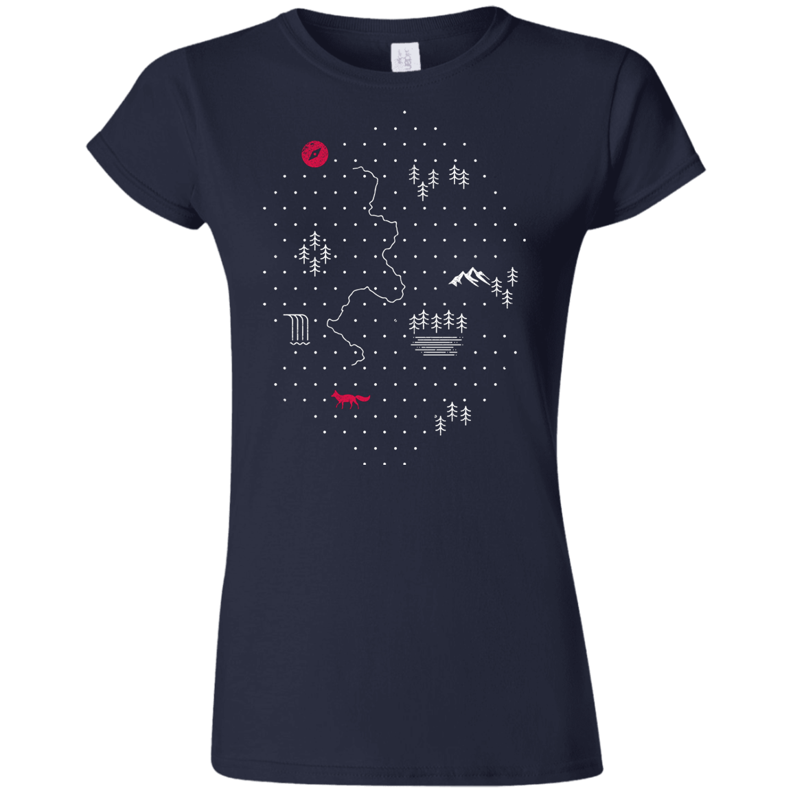 T-Shirts Navy / S Map of Nature Junior Slimmer-Fit T-Shirt