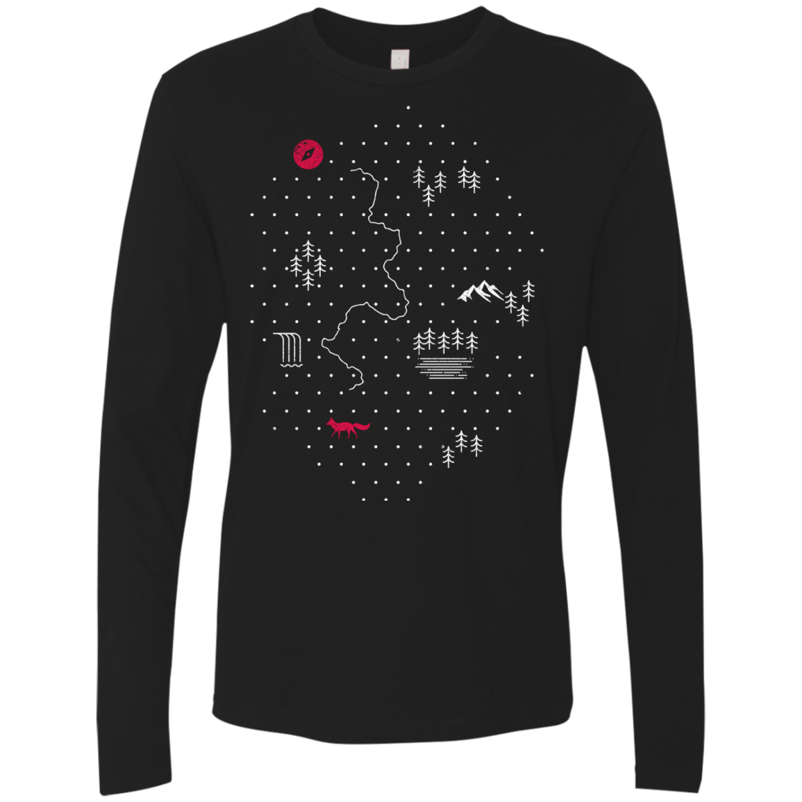 T-Shirts Black / S Map of Nature Men's Premium Long Sleeve