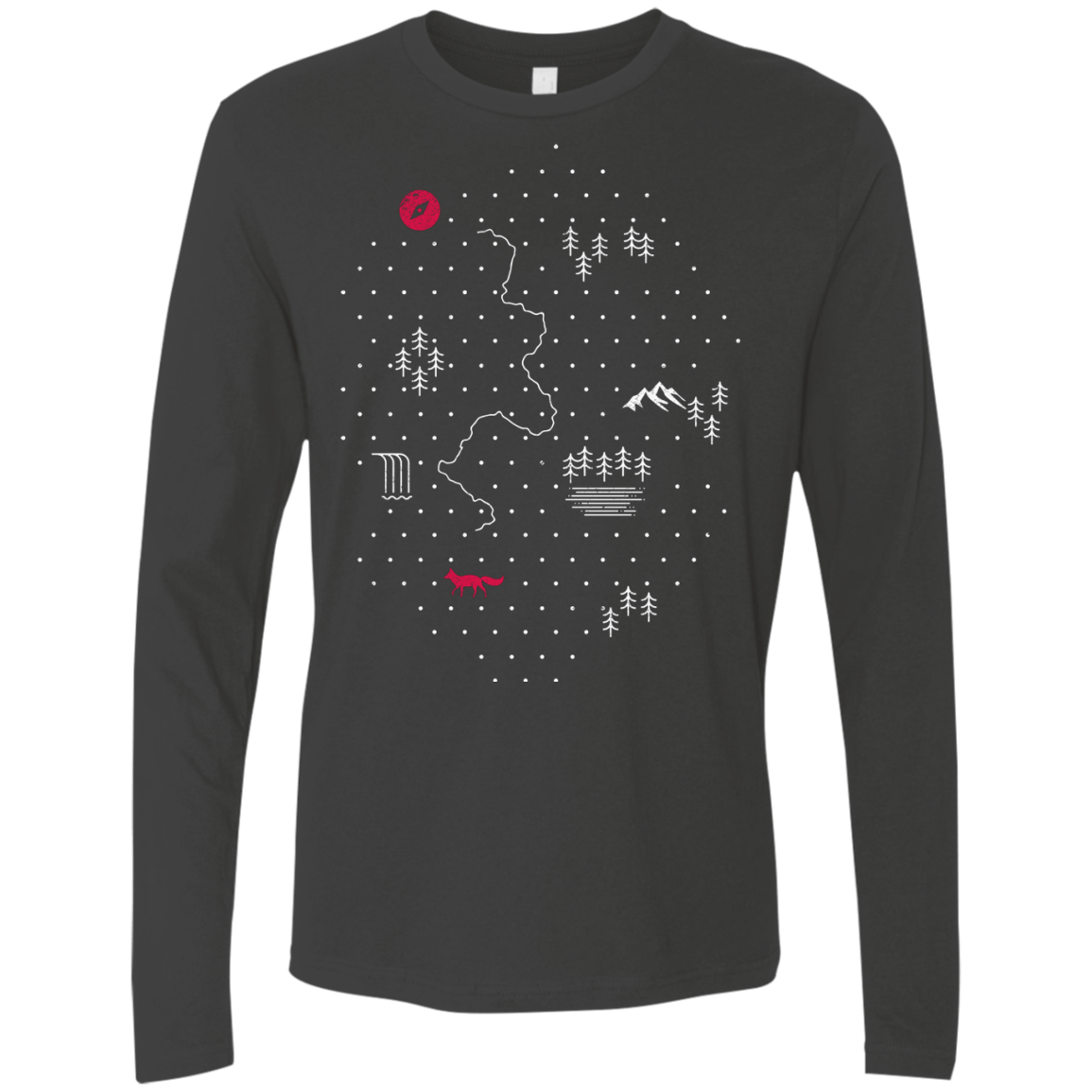 T-Shirts Heavy Metal / S Map of Nature Men's Premium Long Sleeve