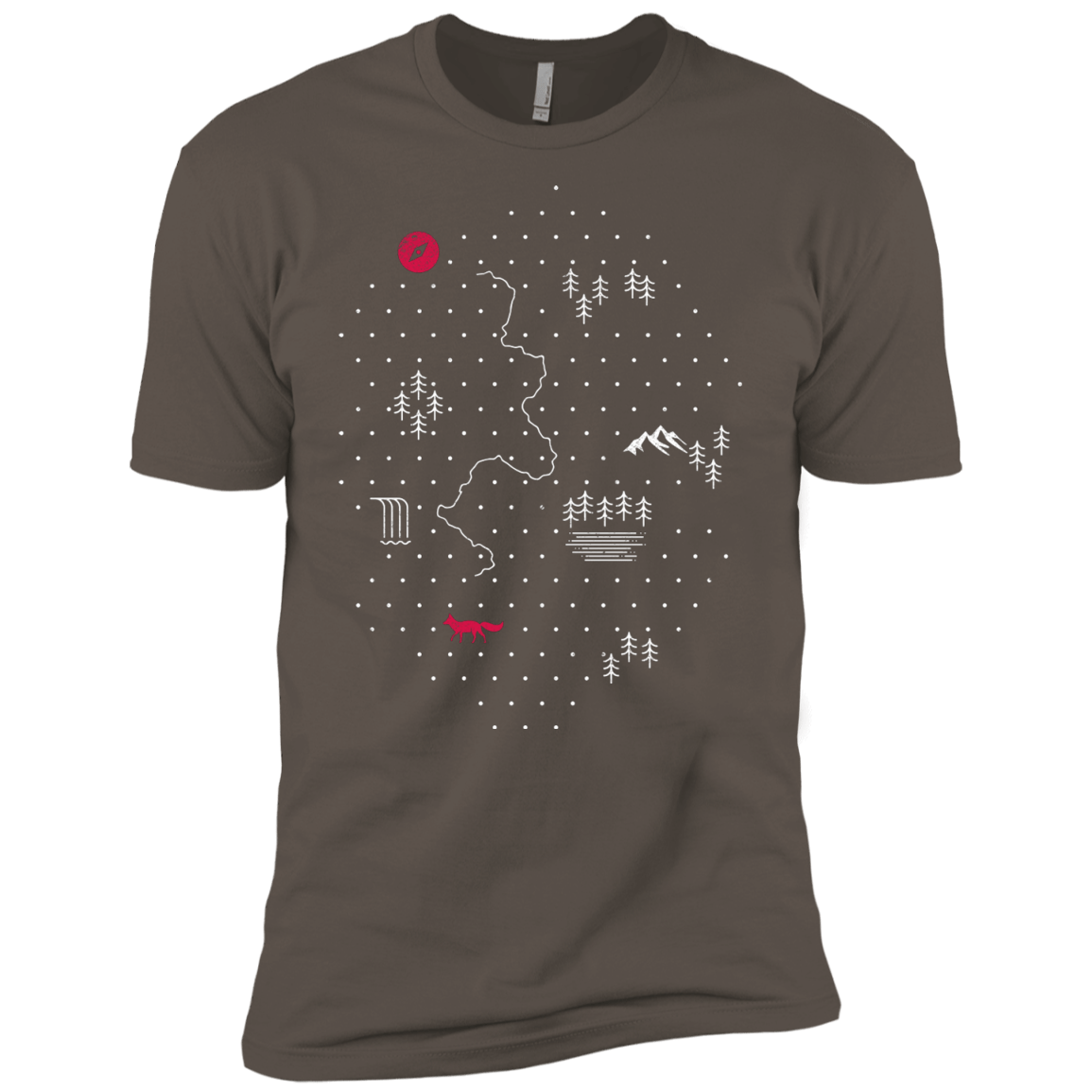 T-Shirts Warm Grey / X-Small Map of Nature Men's Premium T-Shirt