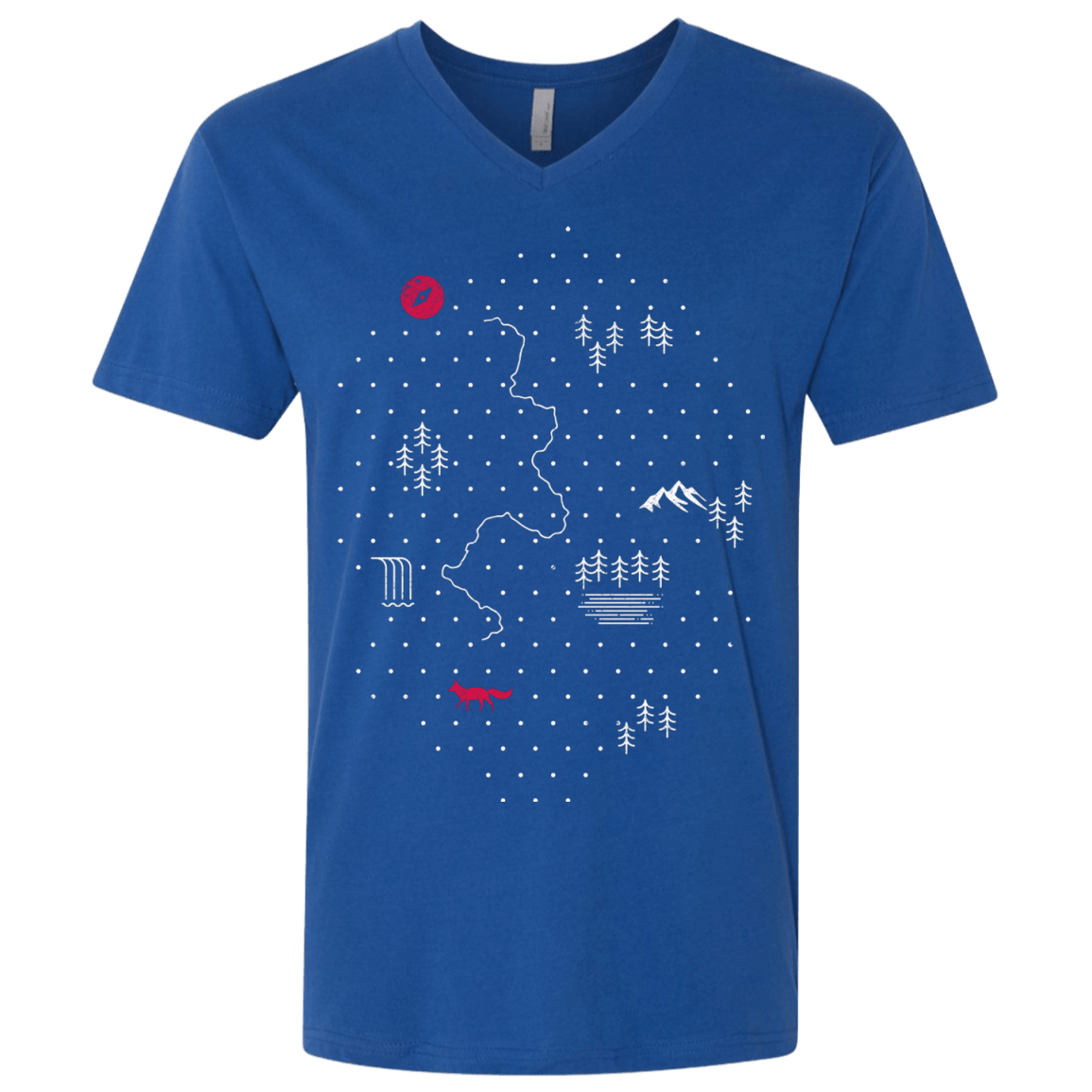 T-Shirts Royal / X-Small Map of Nature Men's Premium V-Neck