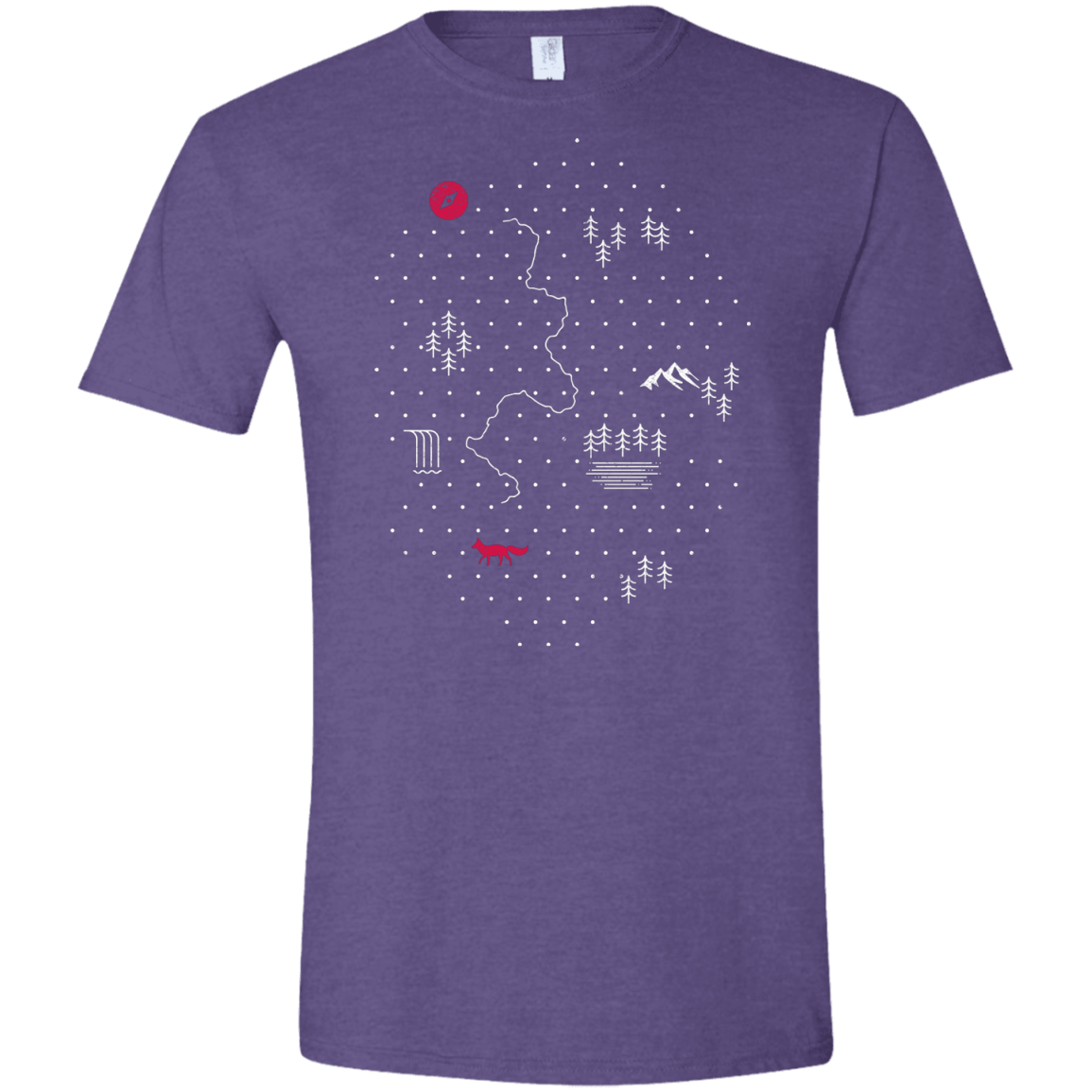T-Shirts Heather Purple / S Map of Nature Men's Semi-Fitted Softstyle