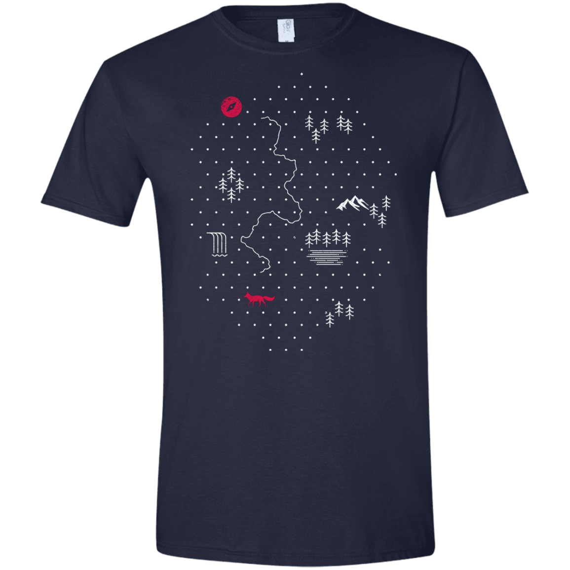 T-Shirts Navy / X-Small Map of Nature Men's Semi-Fitted Softstyle