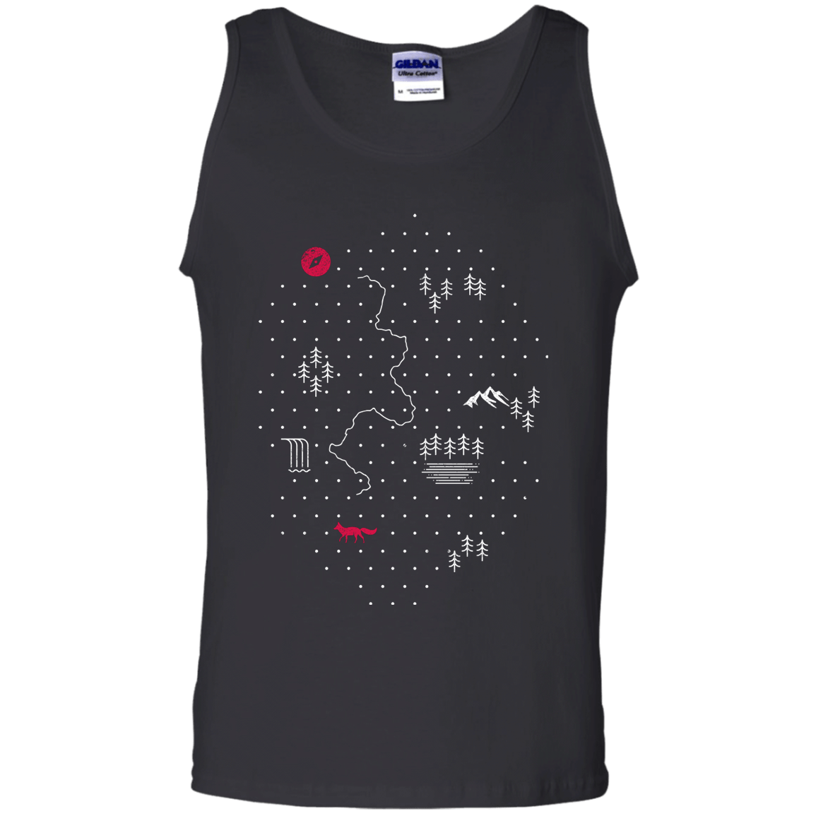 T-Shirts Black / S Map of Nature Men's Tank Top