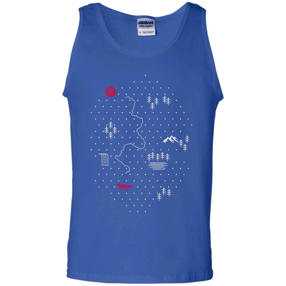T-Shirts Royal / S Map of Nature Men's Tank Top
