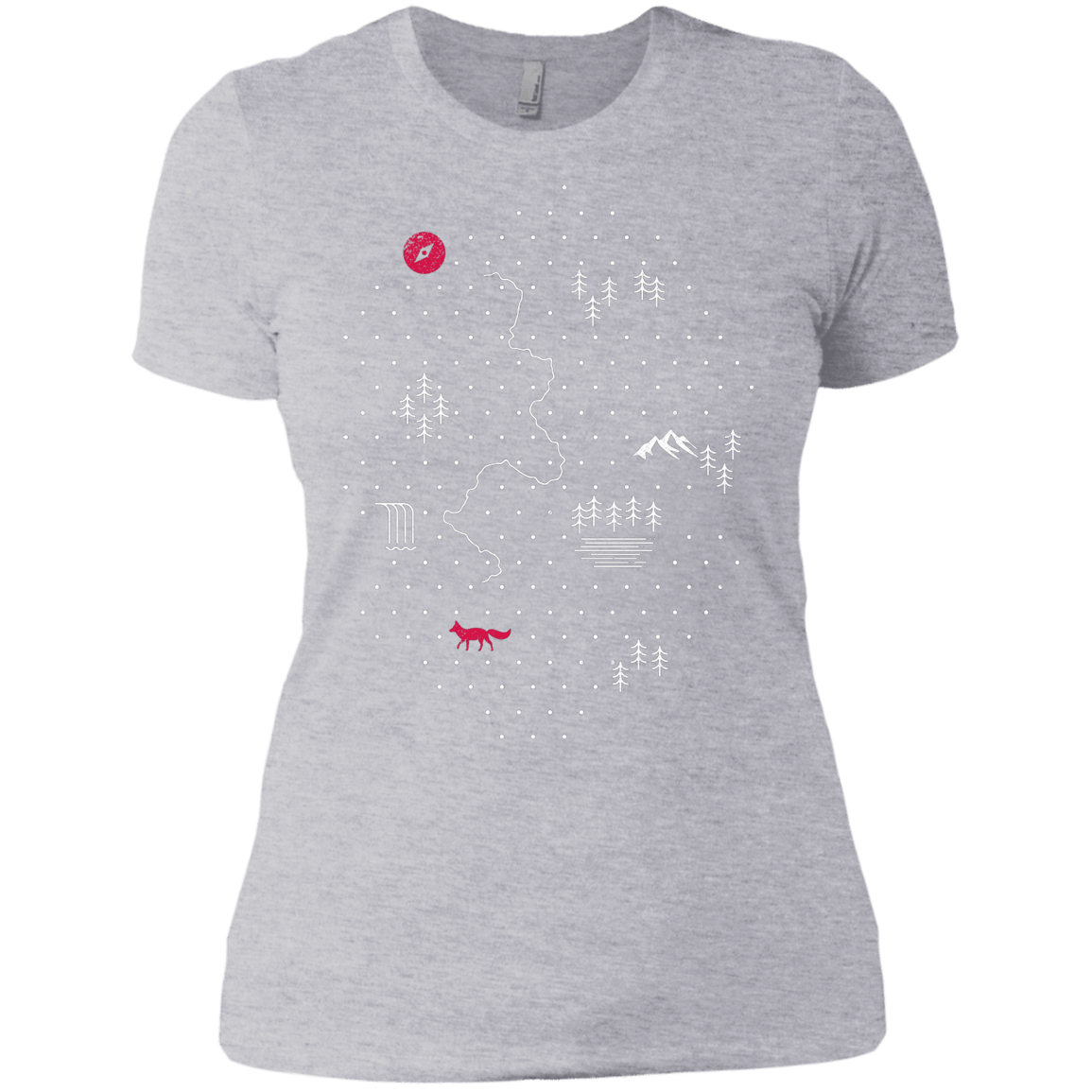 T-Shirts Heather Grey / X-Small Map of Nature Women's Premium T-Shirt