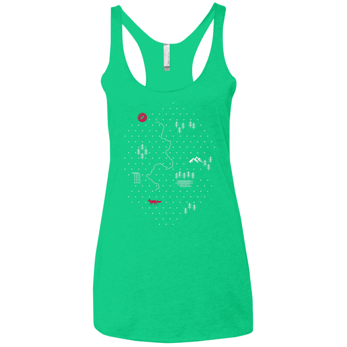 T-Shirts Envy / X-Small Map of Nature Women's Triblend Racerback Tank