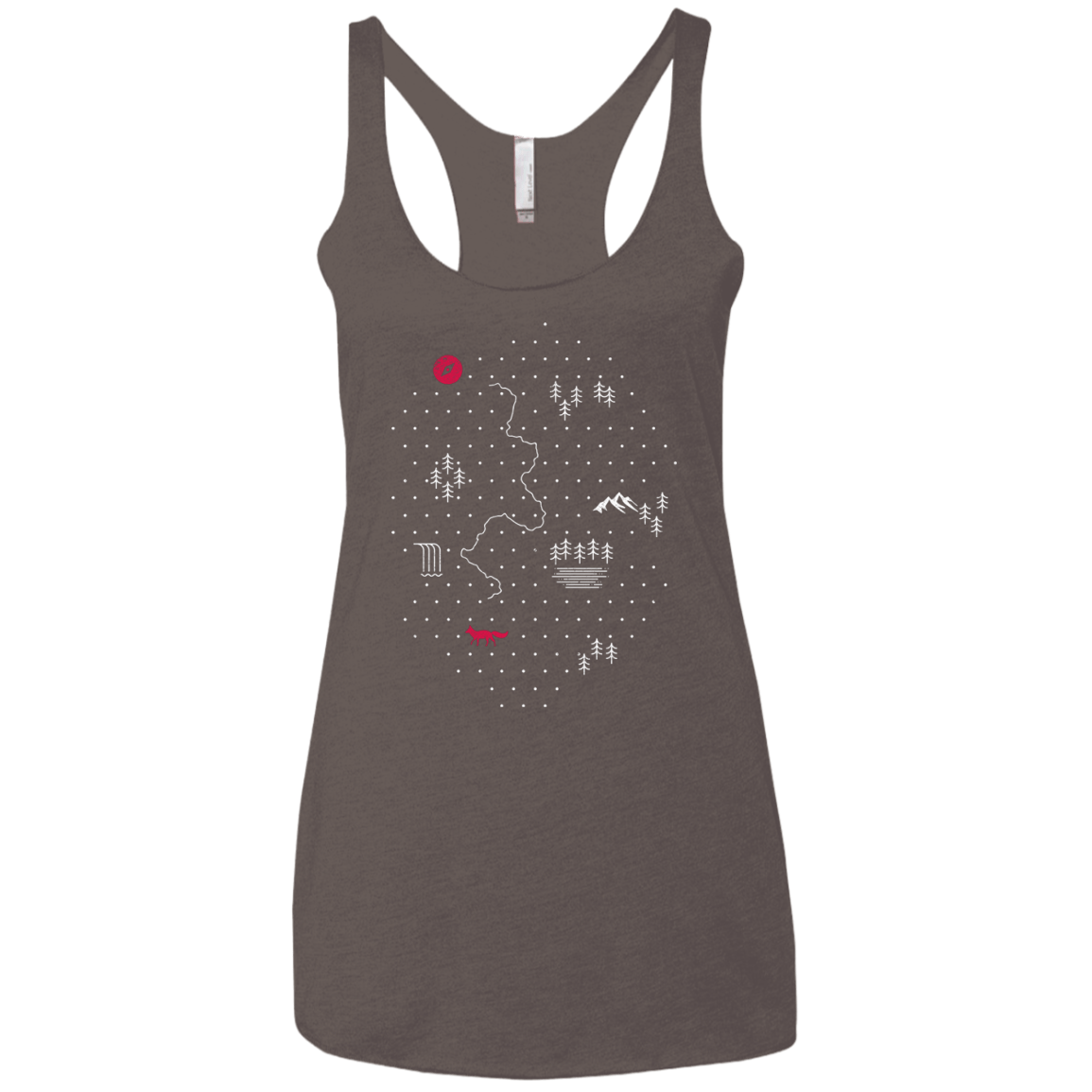 T-Shirts Macchiato / X-Small Map of Nature Women's Triblend Racerback Tank