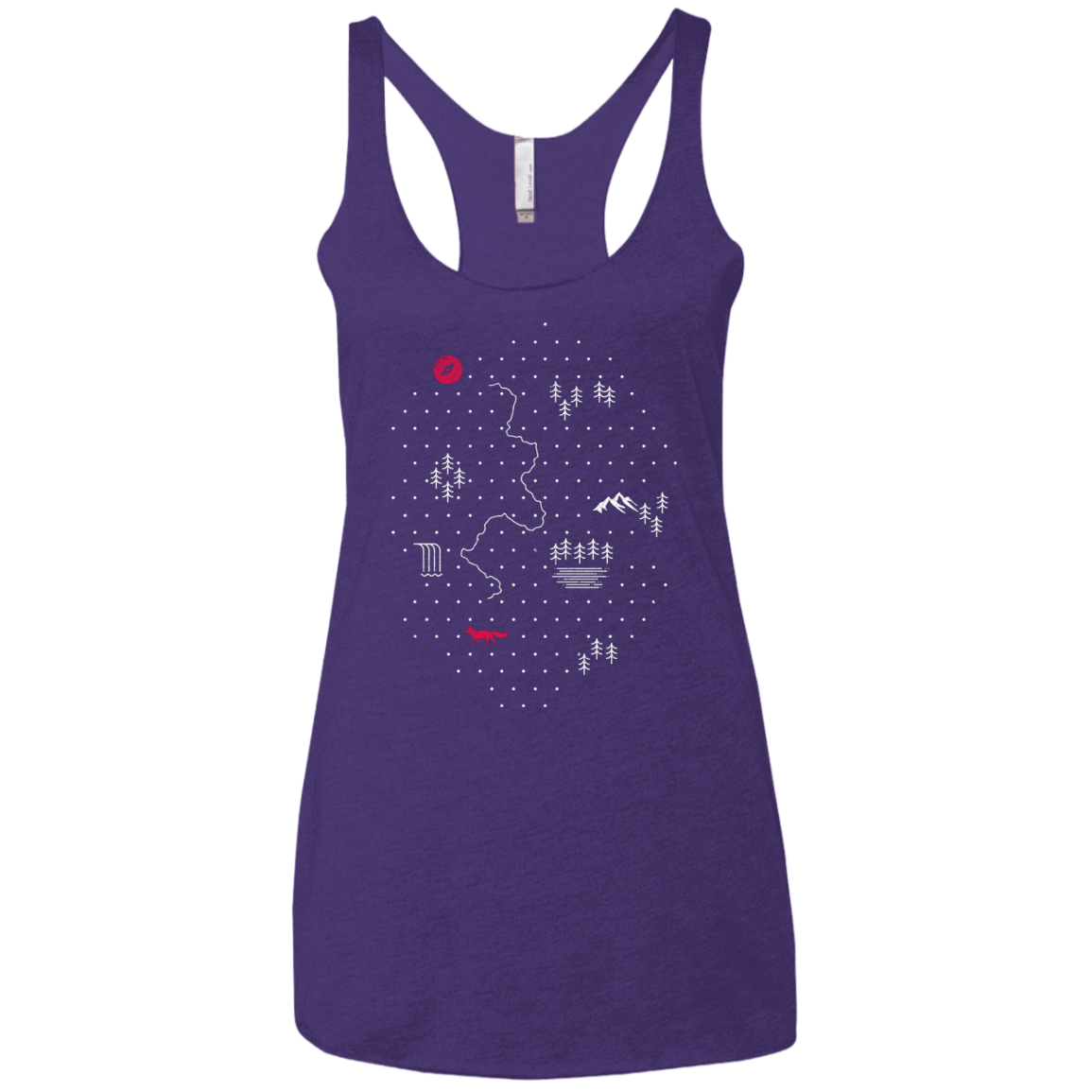 T-Shirts Purple Rush / X-Small Map of Nature Women's Triblend Racerback Tank