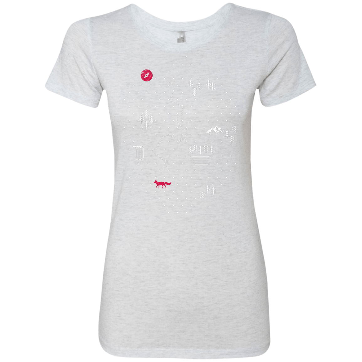 T-Shirts Heather White / S Map of Nature Women's Triblend T-Shirt