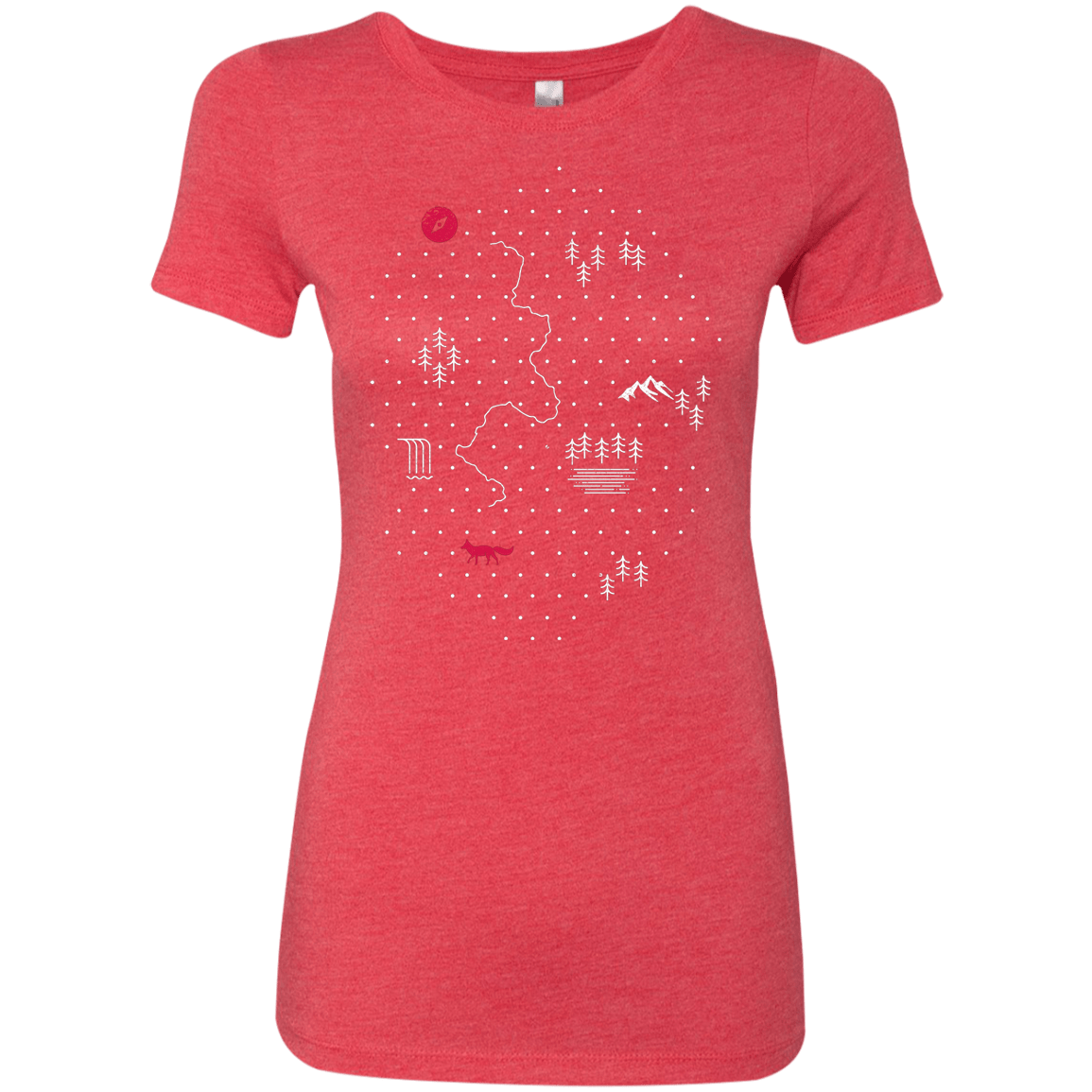 T-Shirts Vintage Red / S Map of Nature Women's Triblend T-Shirt