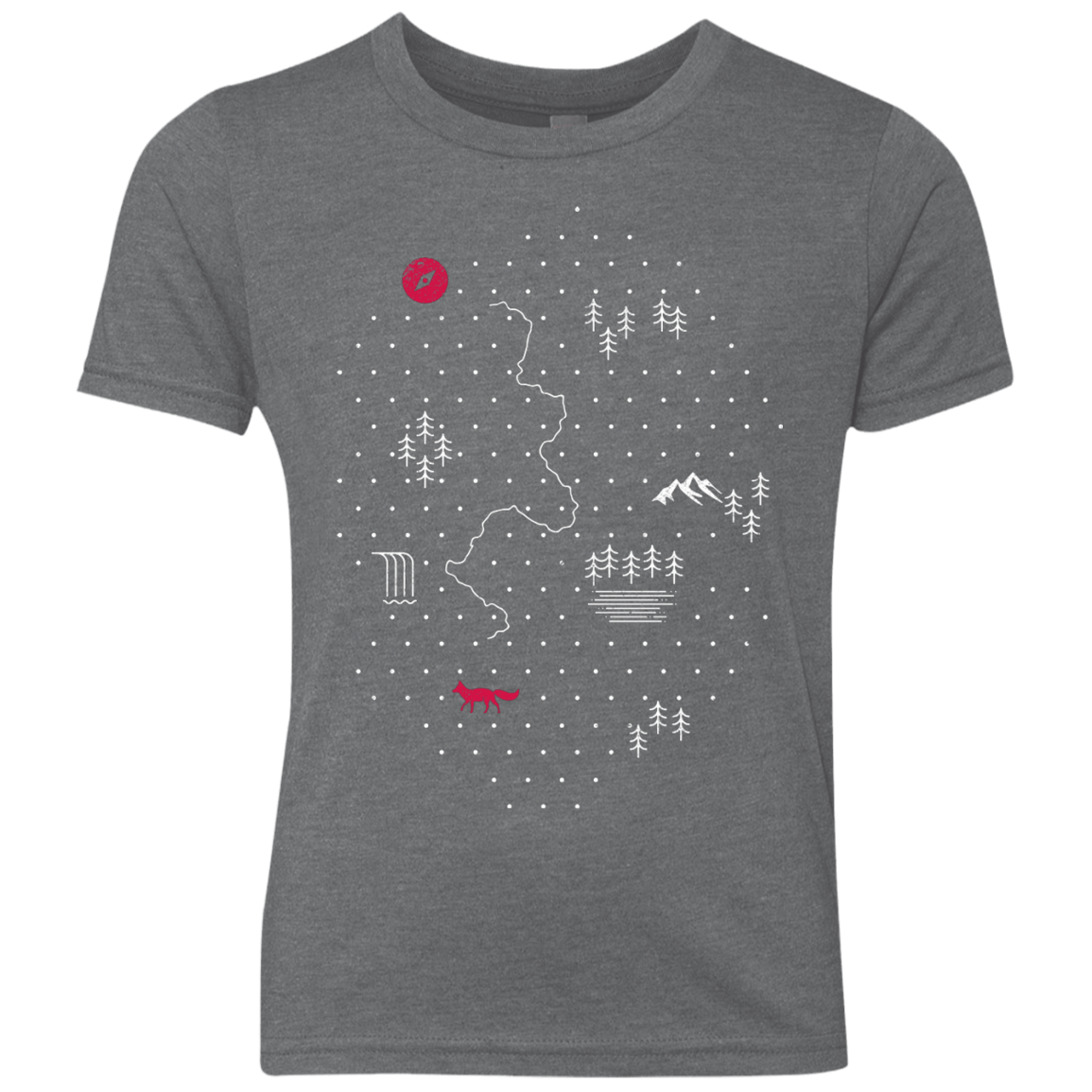 T-Shirts Premium Heather / YXS Map of Nature Youth Triblend T-Shirt