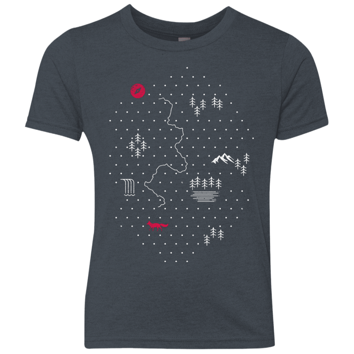 T-Shirts Vintage Navy / YXS Map of Nature Youth Triblend T-Shirt