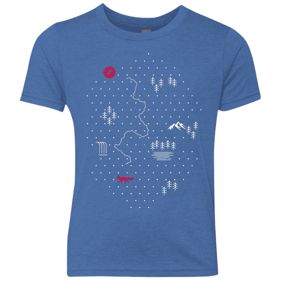 T-Shirts Vintage Royal / YXS Map of Nature Youth Triblend T-Shirt
