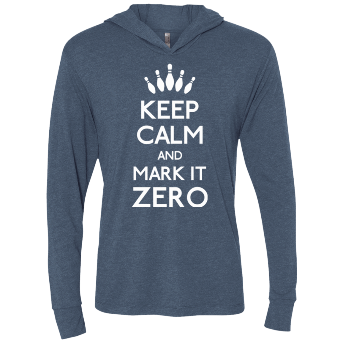 T-Shirts Indigo / X-Small Mark it Zero Triblend Long Sleeve Hoodie Tee