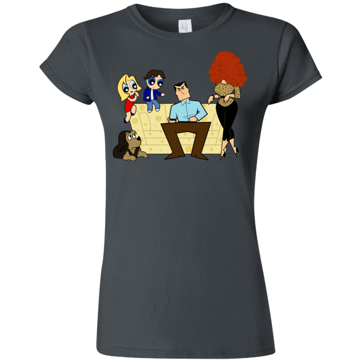 T-Shirts Charcoal / S Married with Puffs Junior Slimmer-Fit T-Shirt