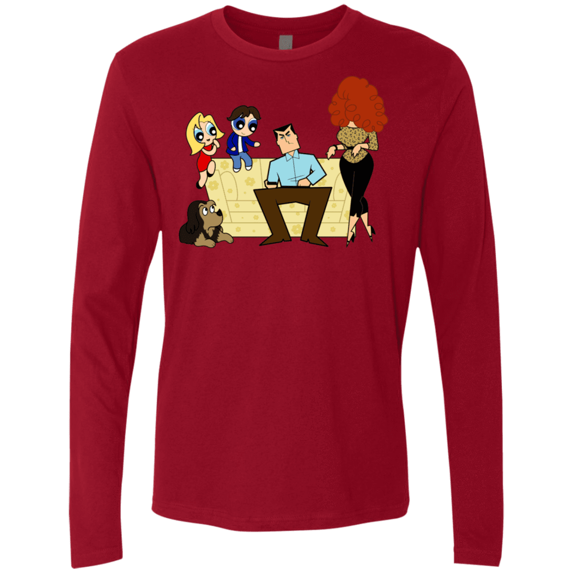 T-Shirts Cardinal / S Married with Puffs Men's Premium Long Sleeve