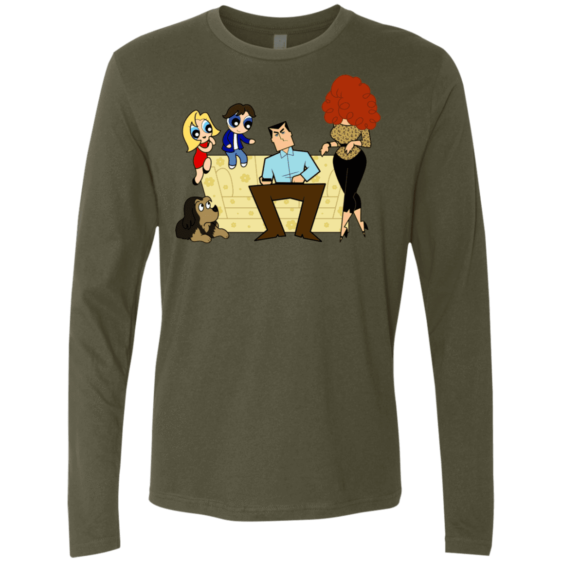 T-Shirts Military Green / S Married with Puffs Men's Premium Long Sleeve