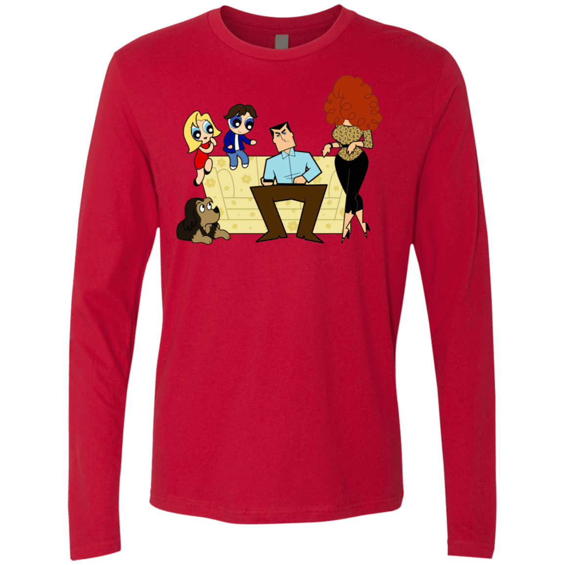 T-Shirts Red / S Married with Puffs Men's Premium Long Sleeve
