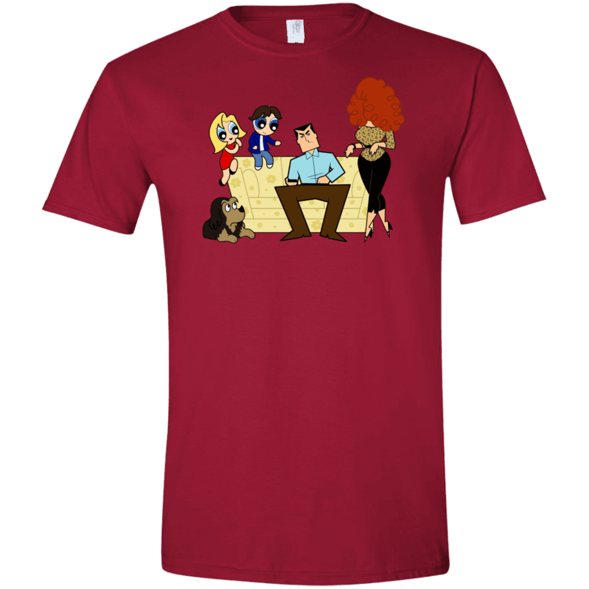 T-Shirts Cardinal Red / S Married with Puffs Men's Semi-Fitted Softstyle