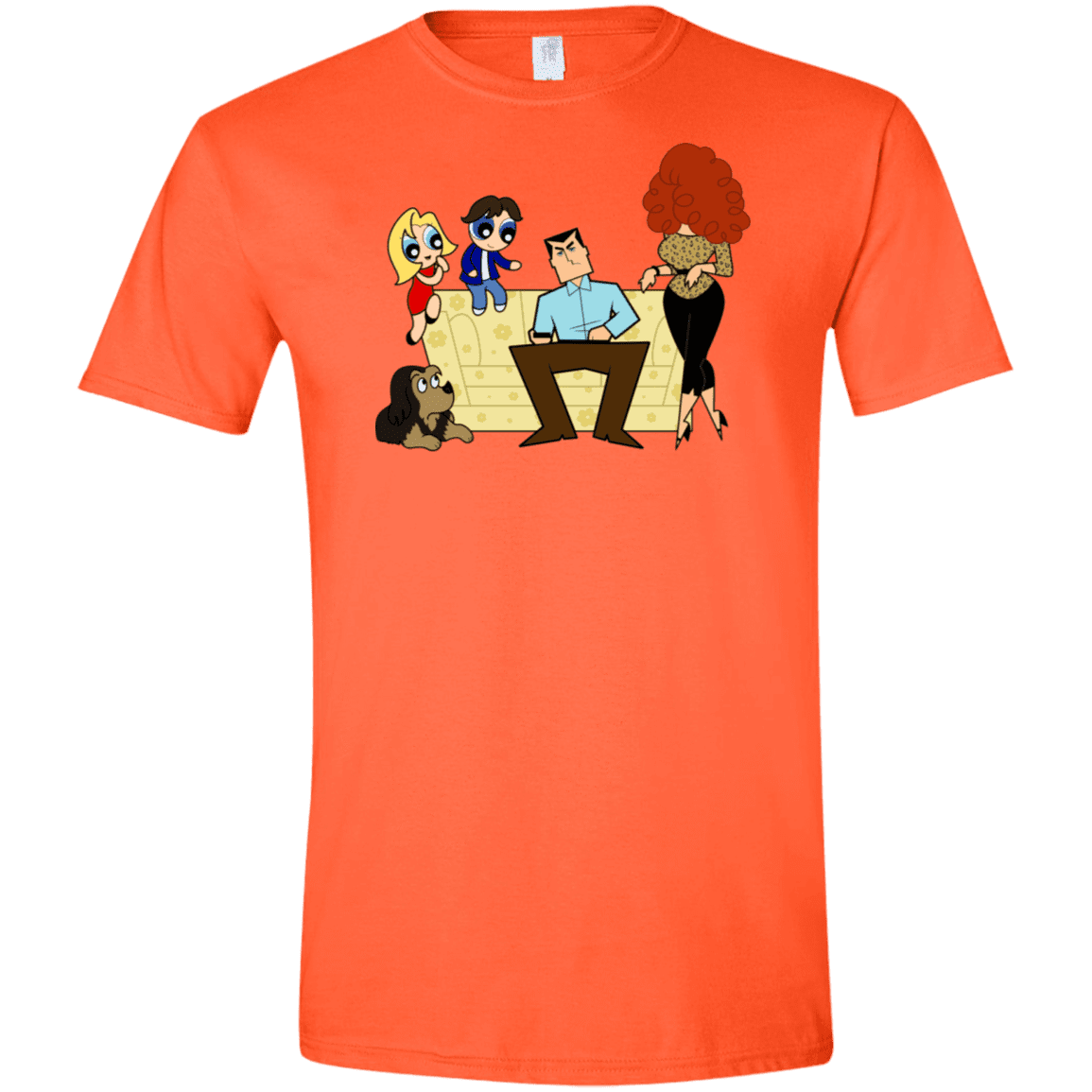 T-Shirts Orange / S Married with Puffs Men's Semi-Fitted Softstyle
