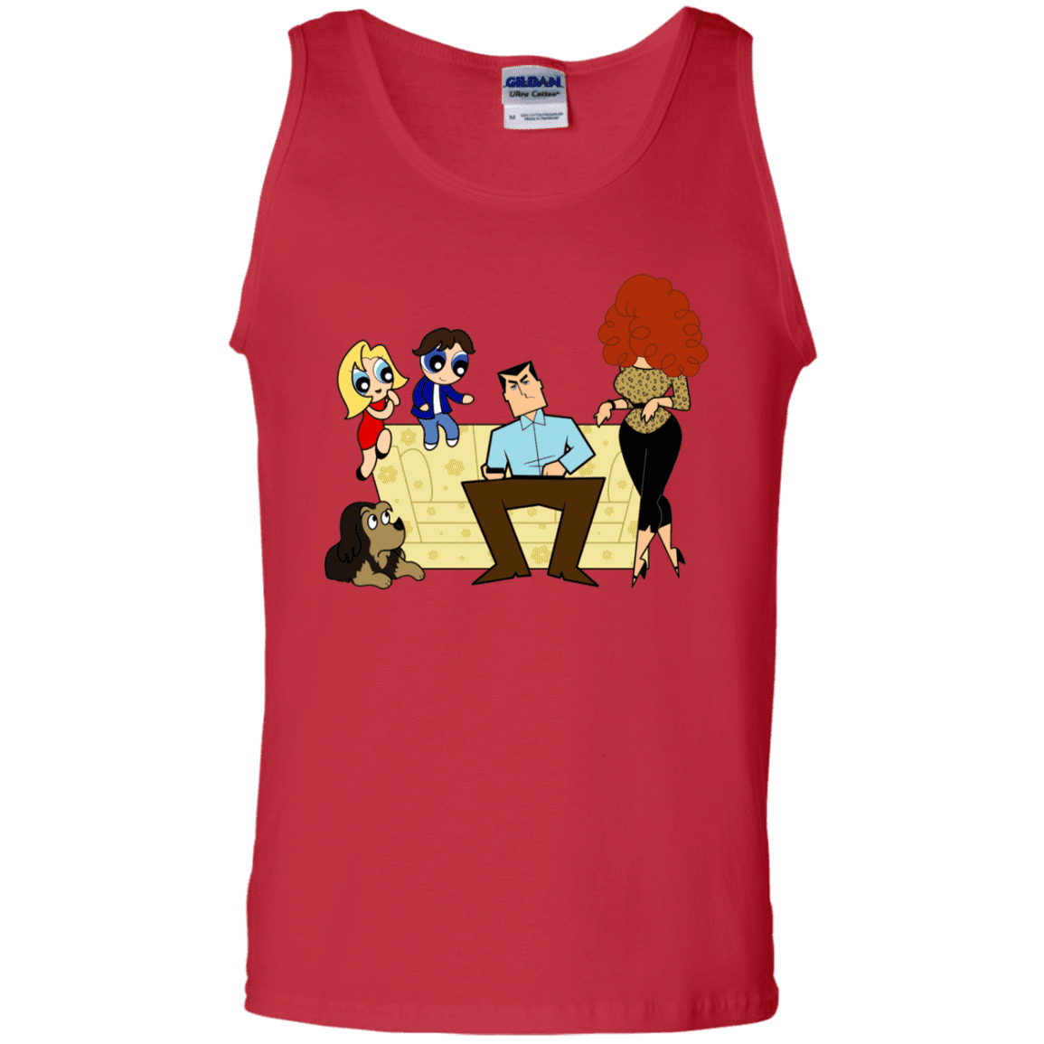 T-Shirts Red / S Married with Puffs Men's Tank Top