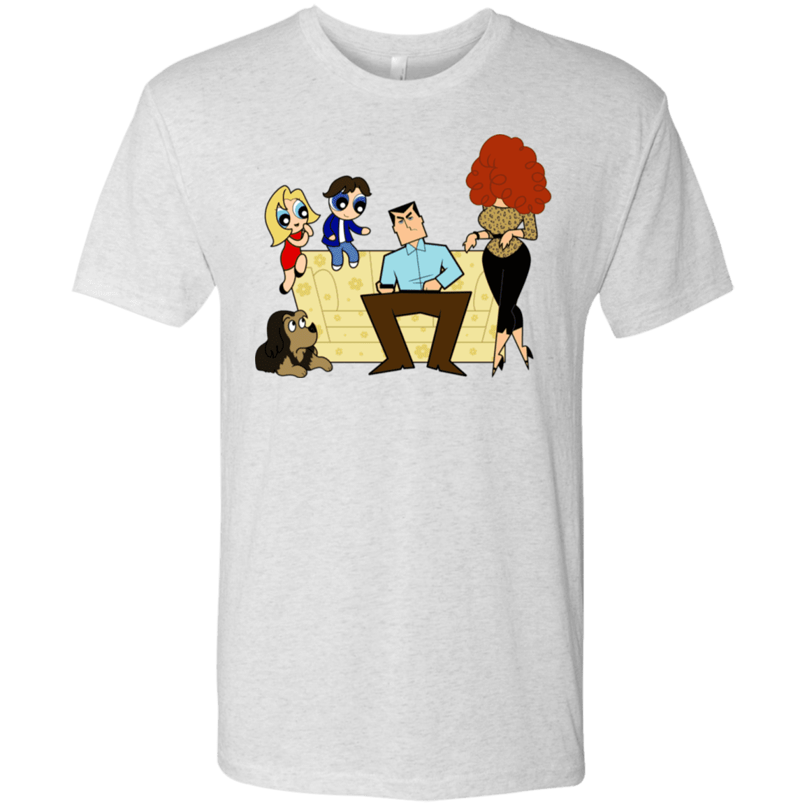 T-Shirts Heather White / S Married with Puffs Men's Triblend T-Shirt