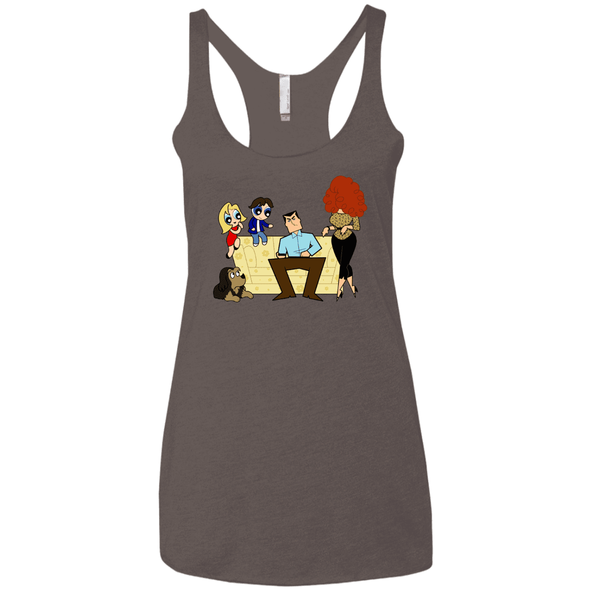 T-Shirts Macchiato / X-Small Married with Puffs Women's Triblend Racerback Tank