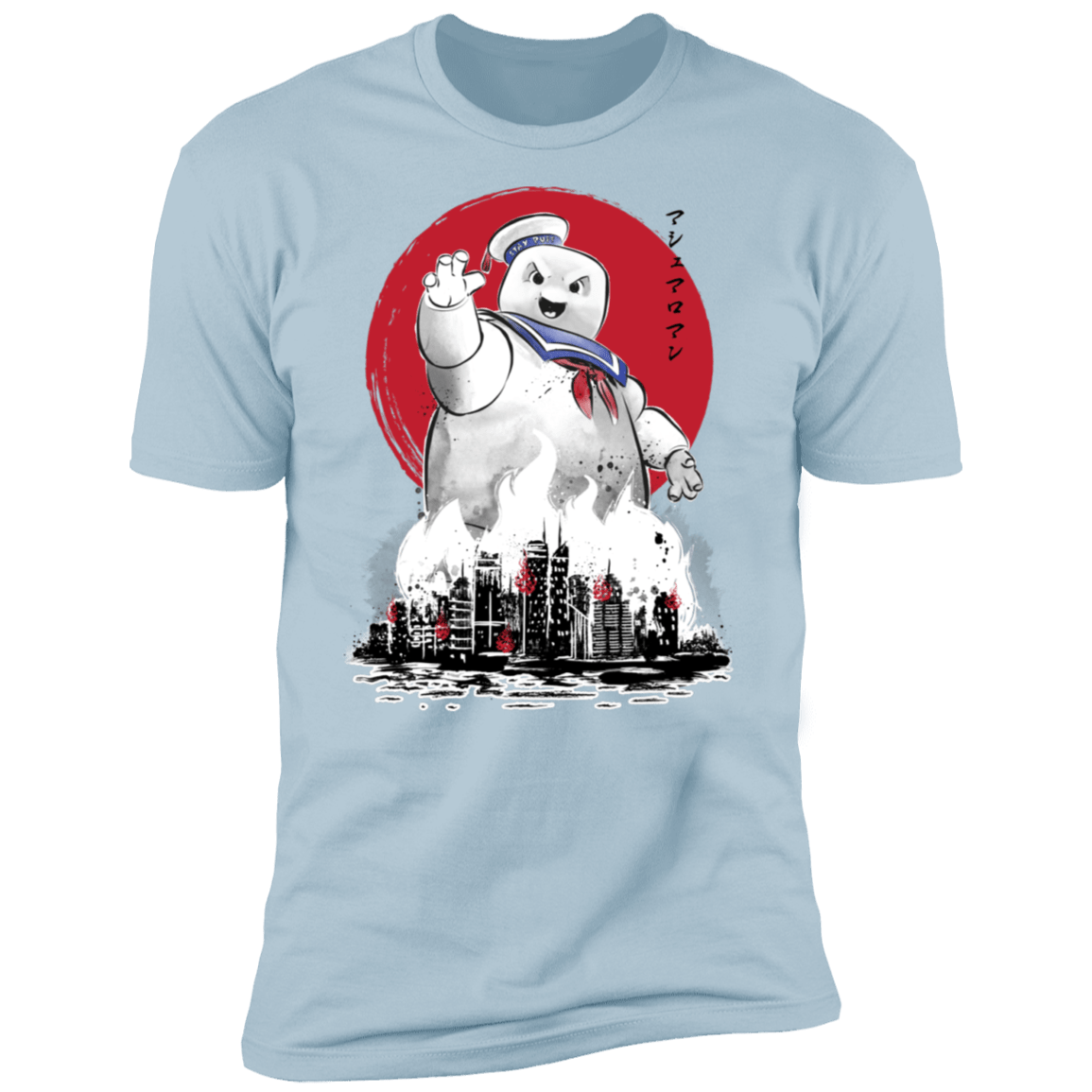 T-Shirts Light Blue / S Marshmallow Man sumi-e Men's Premium T-Shirt