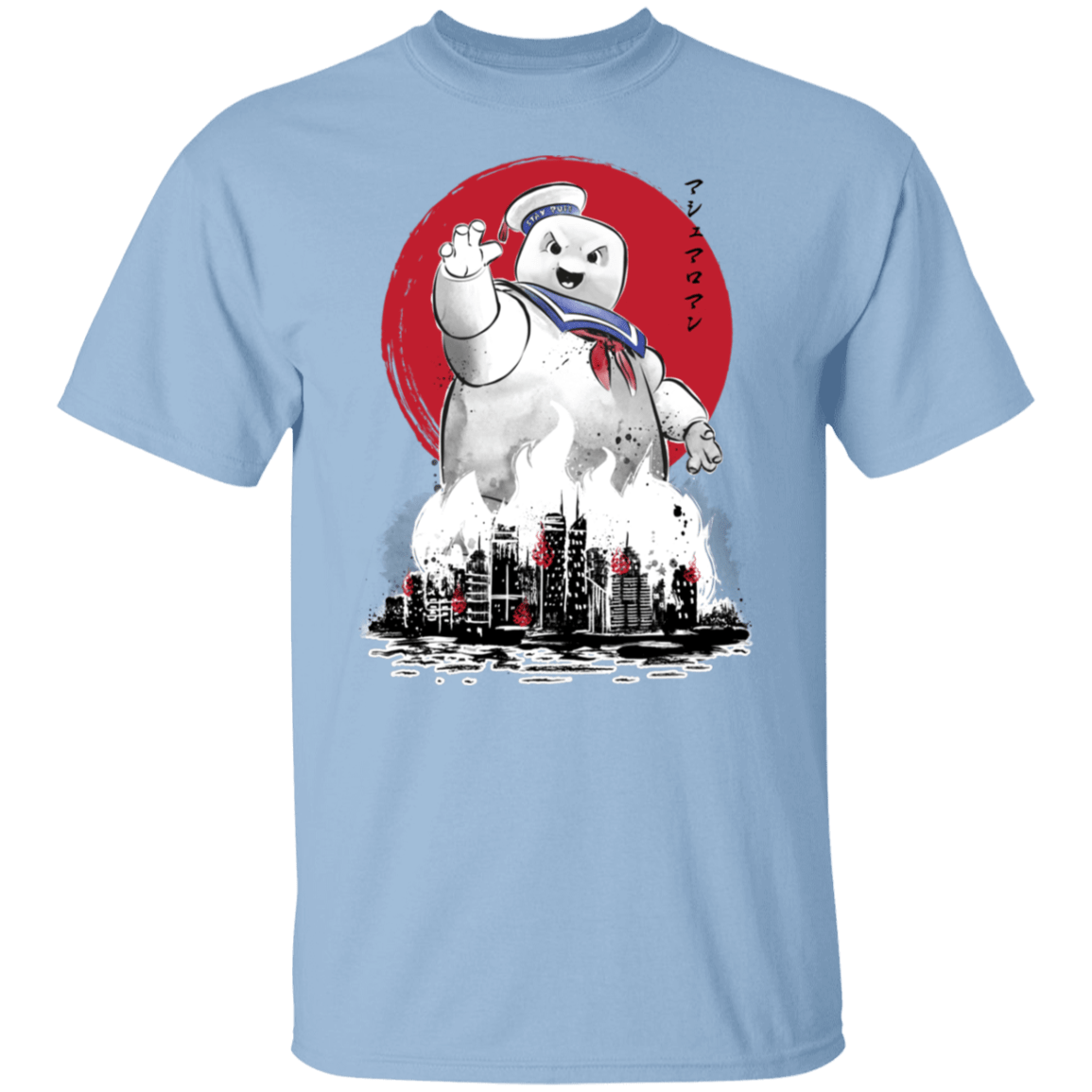 T-Shirts Light Blue / S Marshmallow Man sumi-e T-Shirt