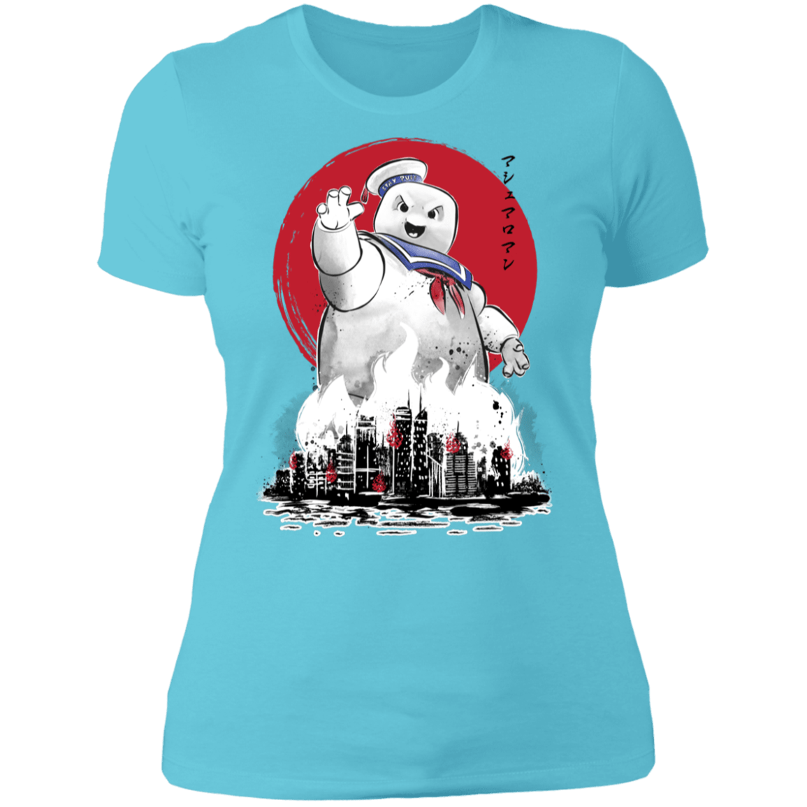 T-Shirts Cancun / S Marshmallow Man sumi-e Women's Premium T-Shirt