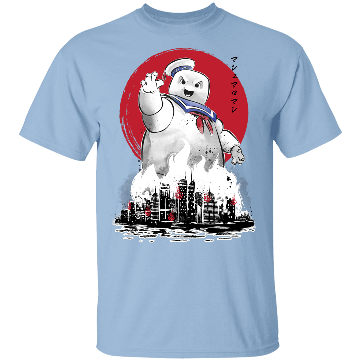 T-Shirts Light Blue / YXS Marshmallow Man sumi-e Youth T-Shirt