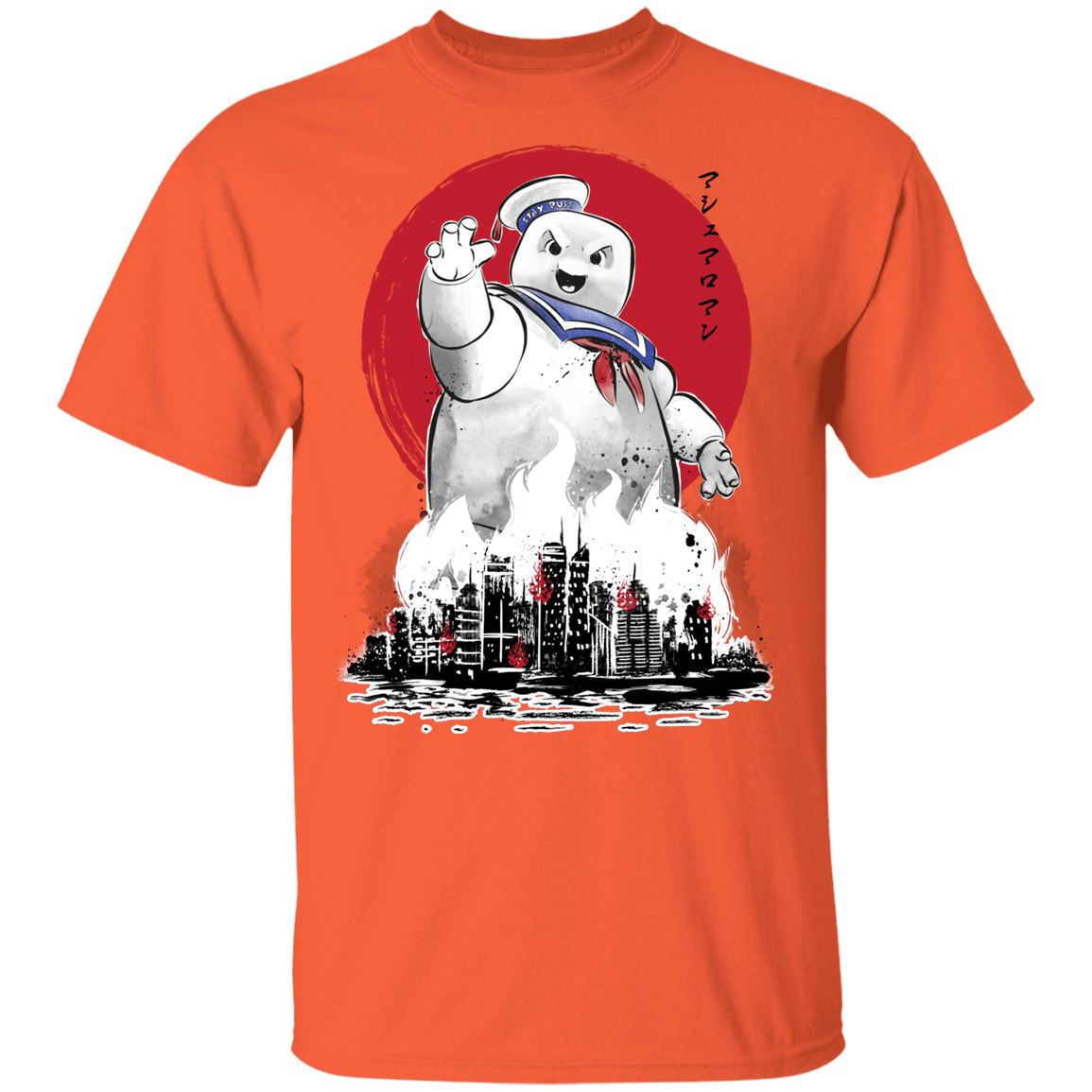 T-Shirts Orange / YXS Marshmallow Man sumi-e Youth T-Shirt