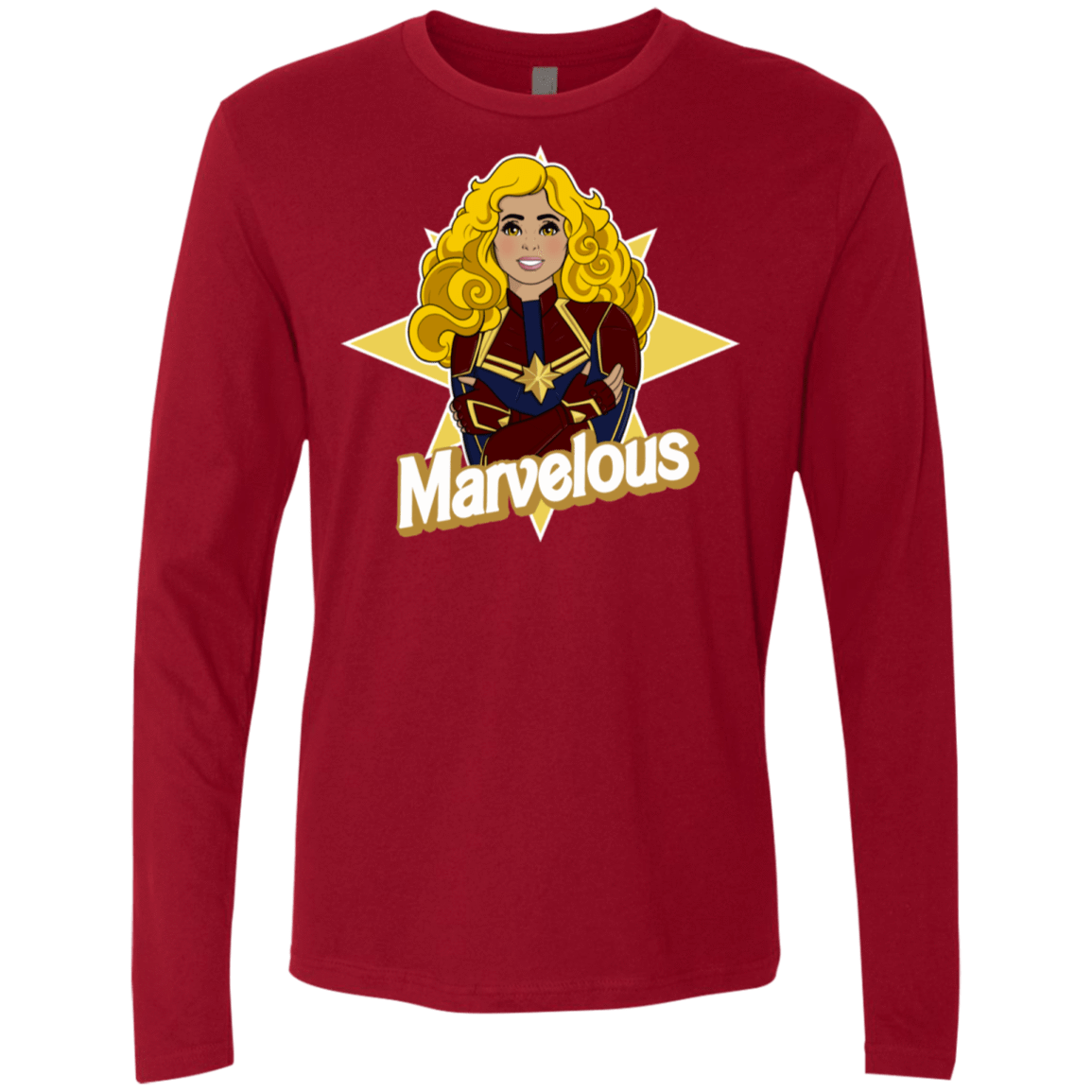 T-Shirts Cardinal / S Marvelous Men's Premium Long Sleeve