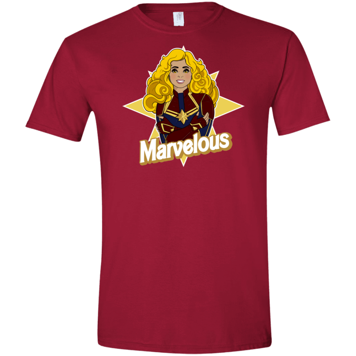 T-Shirts Cardinal Red / S Marvelous Men's Semi-Fitted Softstyle