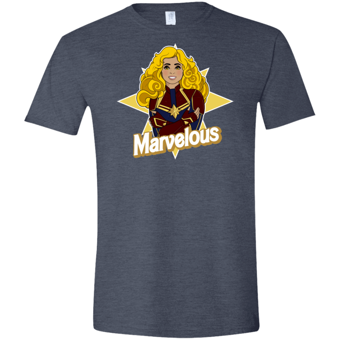 T-Shirts Heather Navy / S Marvelous Men's Semi-Fitted Softstyle