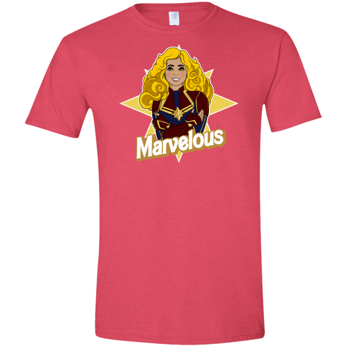 T-Shirts Heather Red / S Marvelous Men's Semi-Fitted Softstyle