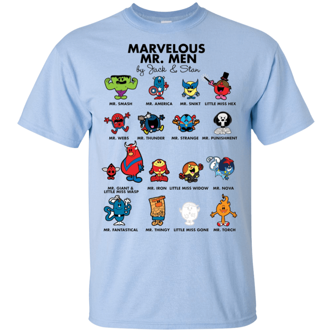 T-Shirts Light Blue / S Marvelous Mr Men T-Shirt