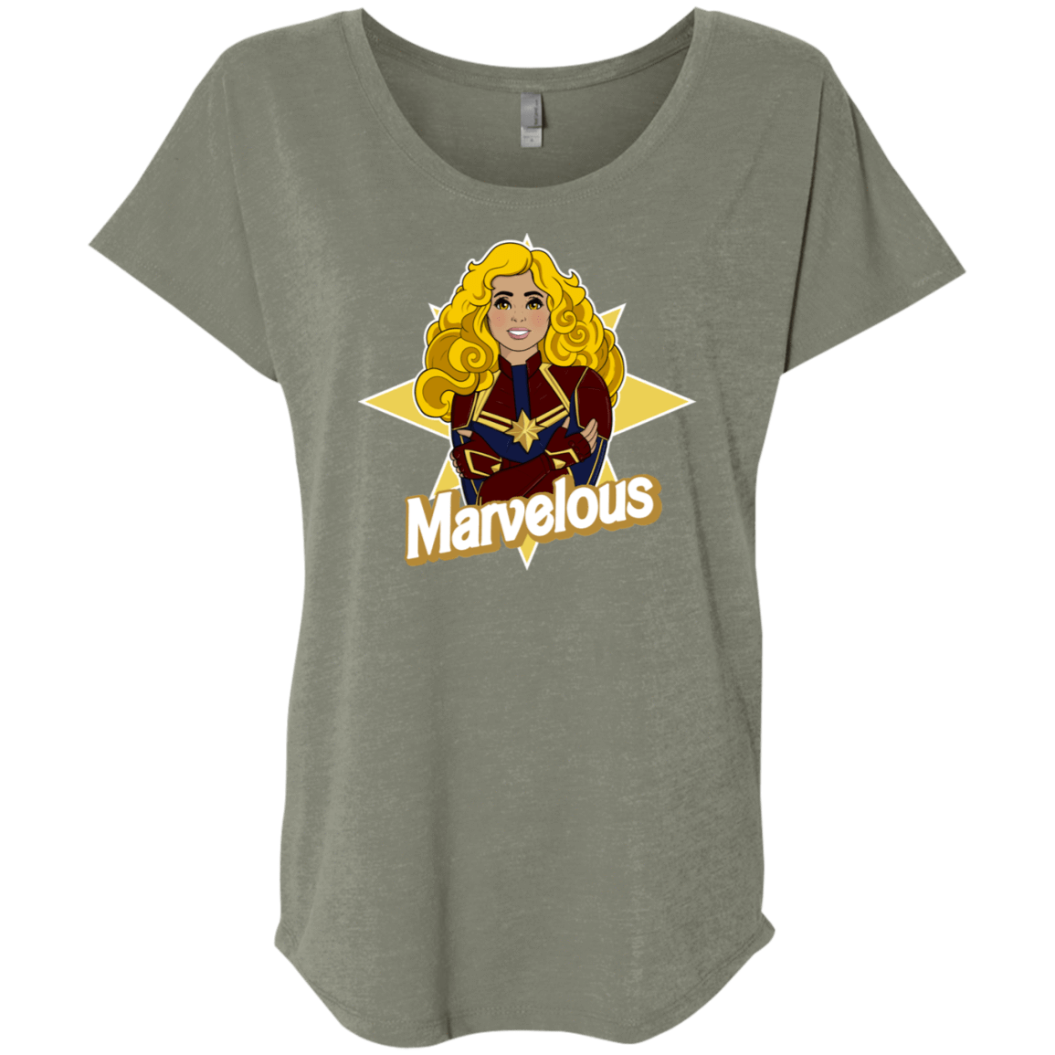 T-Shirts Venetian Grey / X-Small Marvelous Triblend Dolman Sleeve