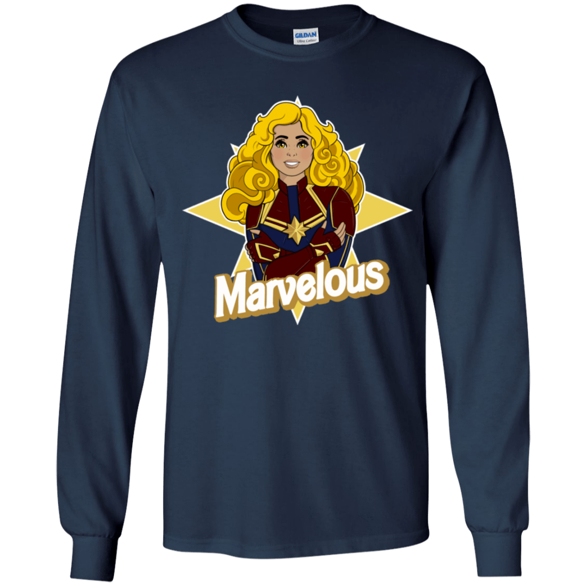 T-Shirts Navy / YS Marvelous Youth Long Sleeve T-Shirt