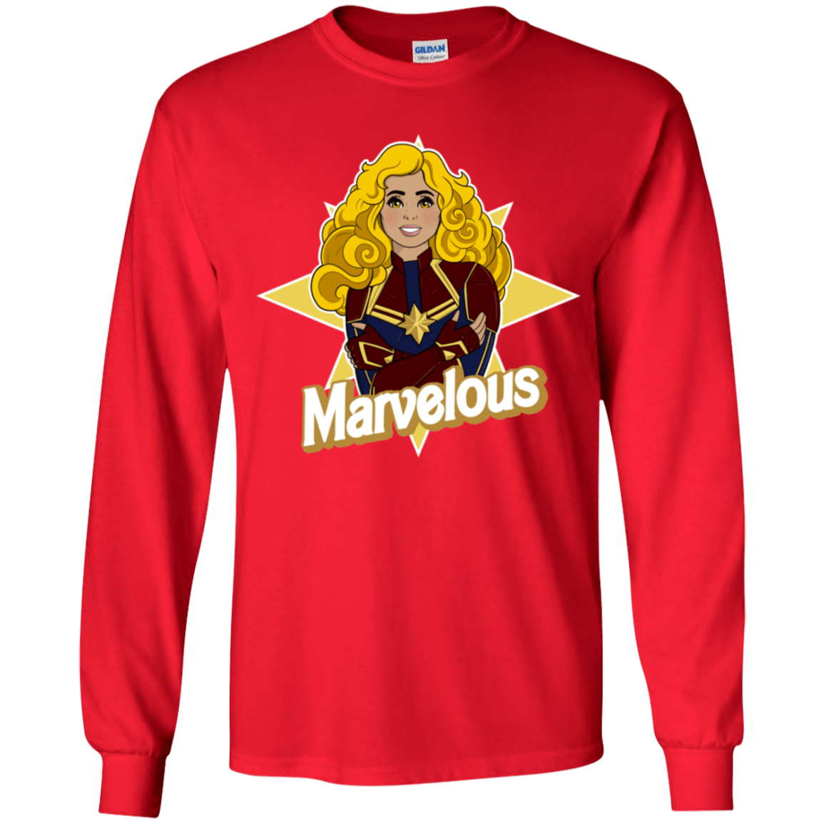 T-Shirts Red / YS Marvelous Youth Long Sleeve T-Shirt