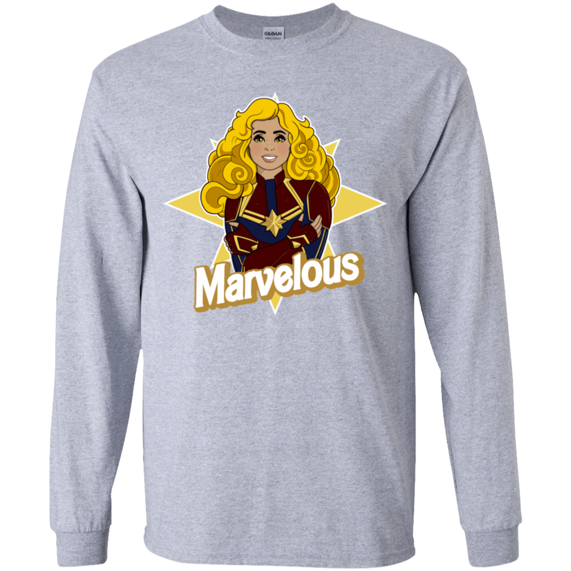 T-Shirts Sport Grey / YS Marvelous Youth Long Sleeve T-Shirt