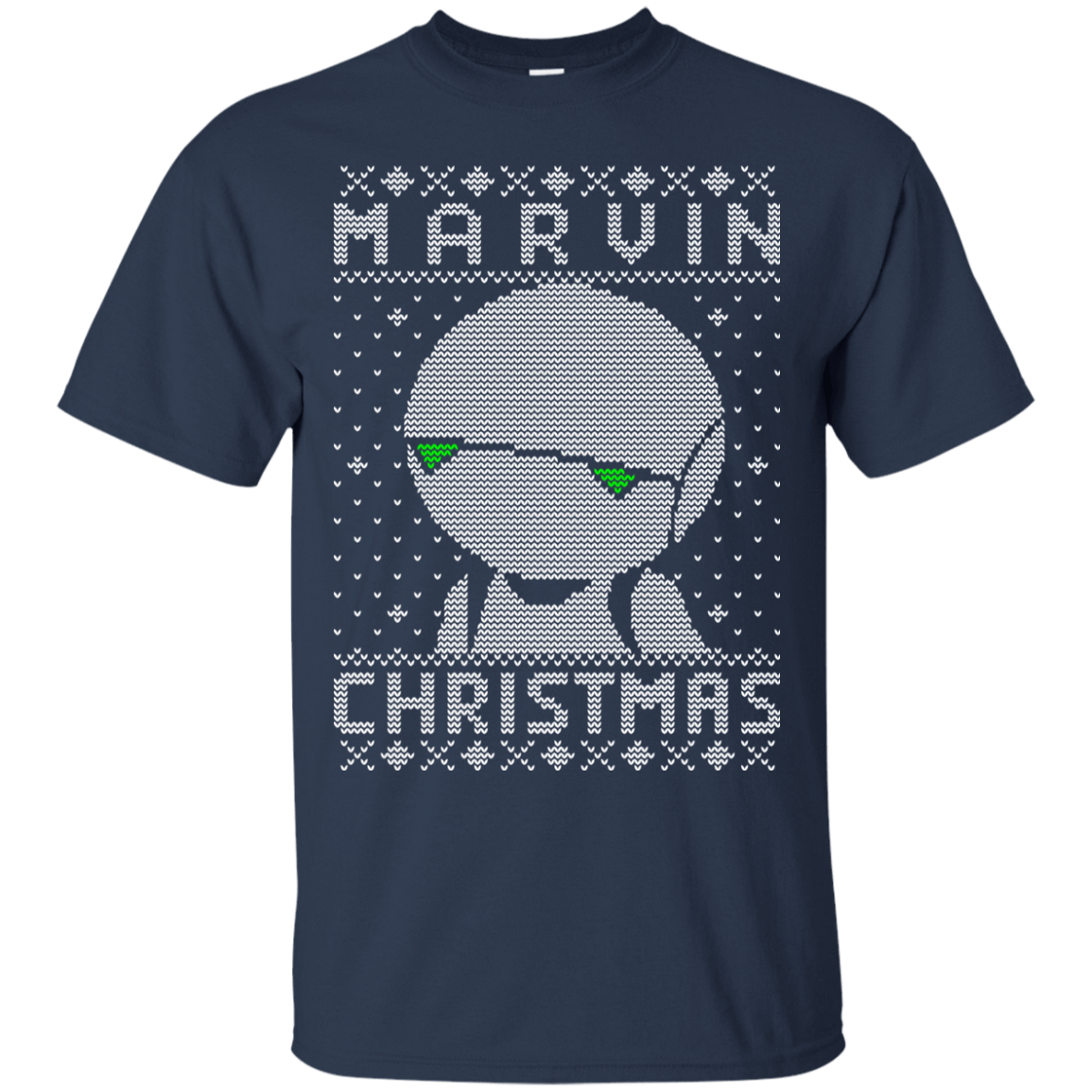 T-Shirts Navy / Small Marvin Christmas T-Shirt