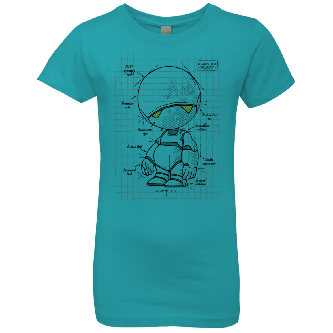 T-Shirts Tahiti Blue / YXS Marvin's Plan Girls Premium T-Shirt