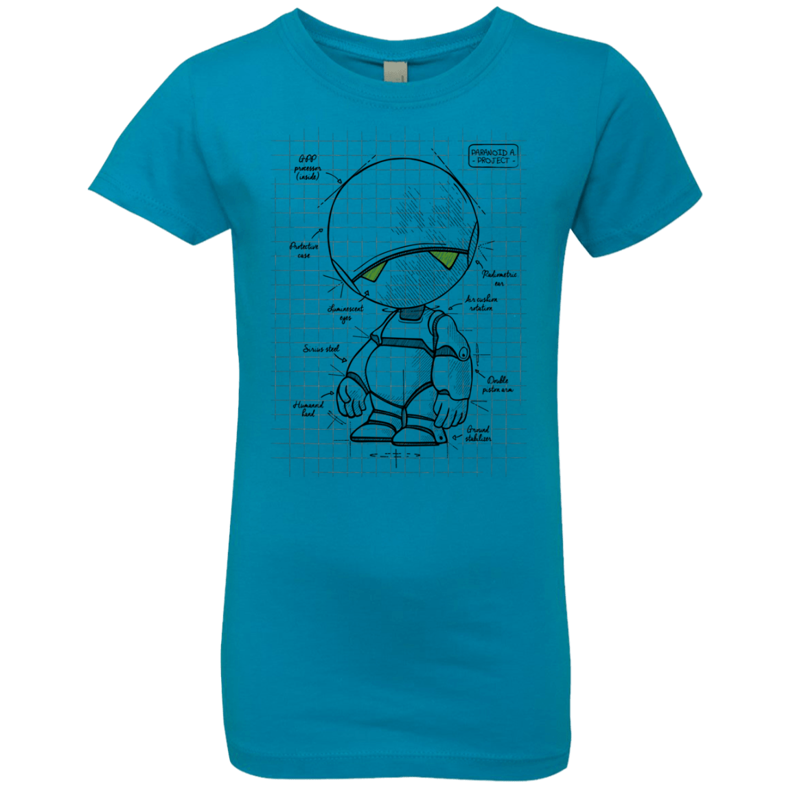 T-Shirts Turquoise / YXS Marvin's Plan Girls Premium T-Shirt