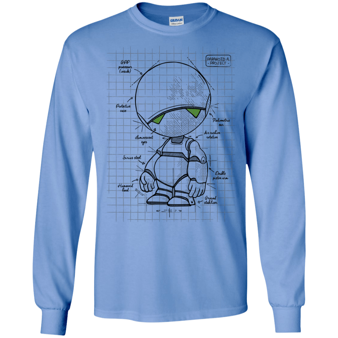 T-Shirts Carolina Blue / S Marvin's Plan Men's Long Sleeve T-Shirt