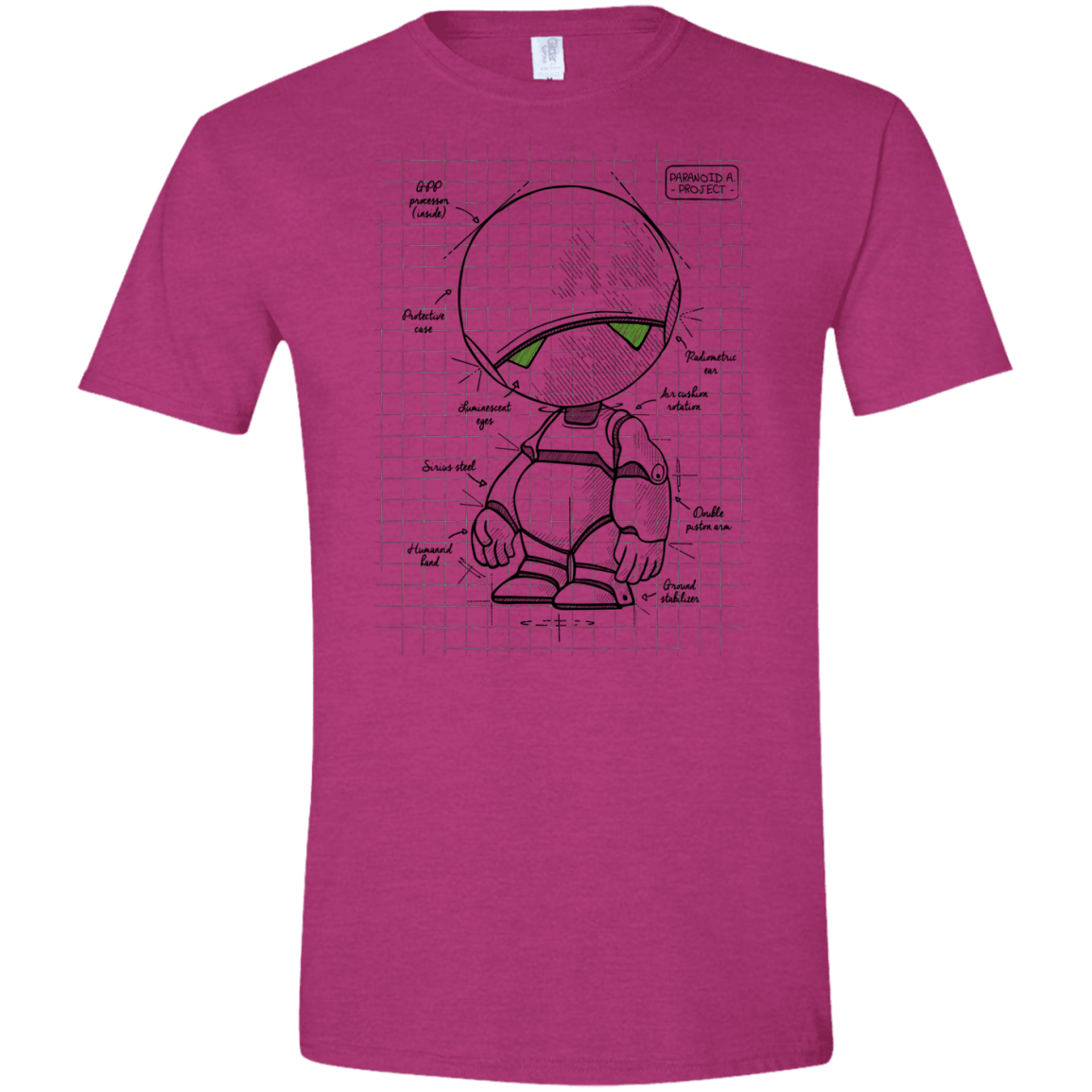 T-Shirts Antique Heliconia / S Marvin's Plan Men's Semi-Fitted Softstyle